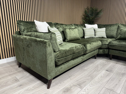 Very Home Sanremo Fabric Corner Group Sofa ( 2c2 )  Olive RRP £3199