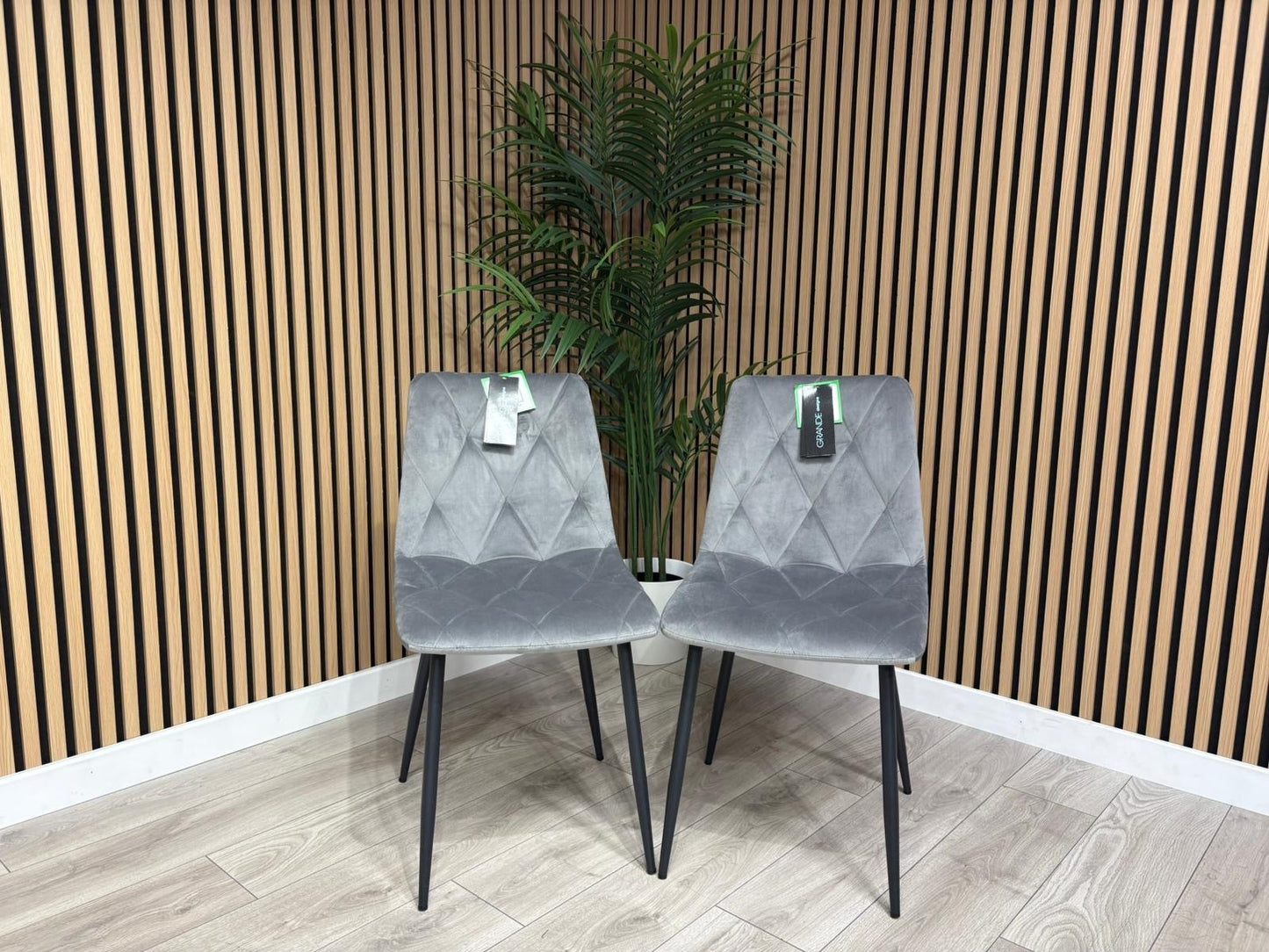 NEXT Sample - Brushed velvet dining chairs