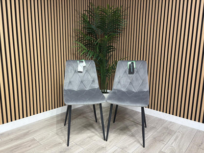 NEXT Sample - Brushed velvet dining chairs