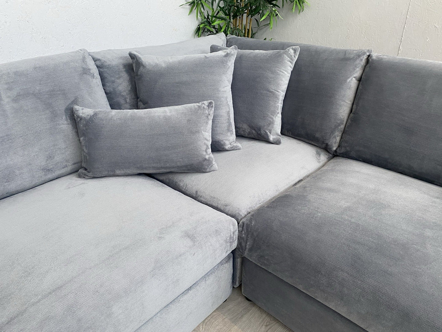 Sofology - MARBLE ARCH Style Fabric Large 2 Corner 2 Sofa, Grey - RRP £3,999