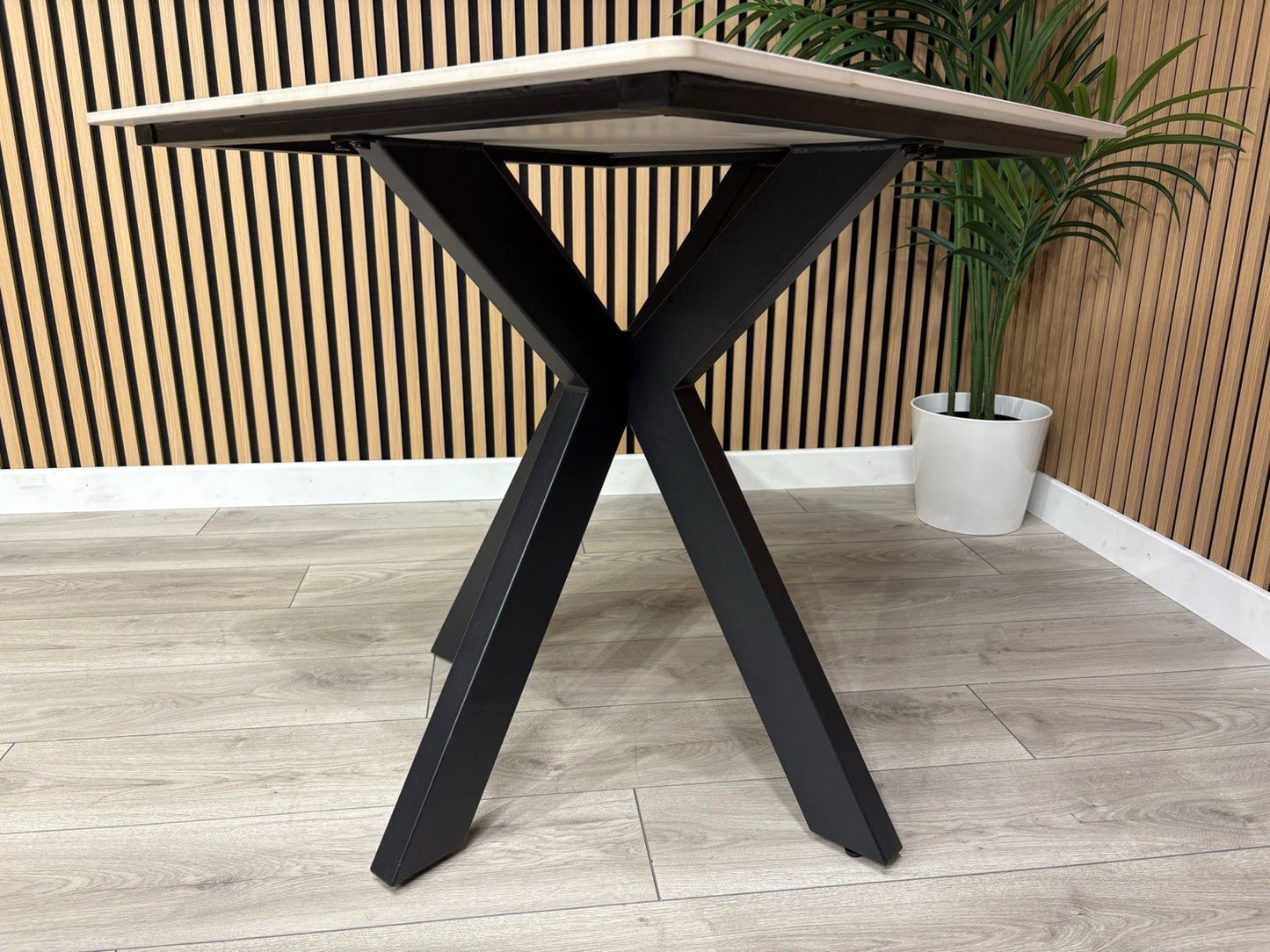 NEXT Sample - Crete Marble Effect Square Dining Table - RRP £699