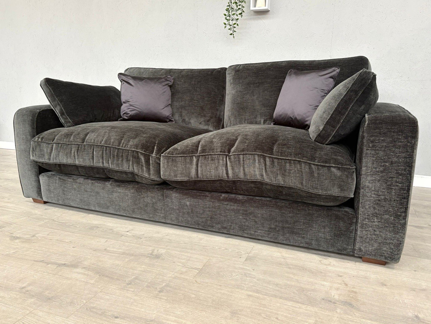 Sofology - CAVALLI Fabric Large 3 Seater Sofa, Chenille Slate - RRP £3,599