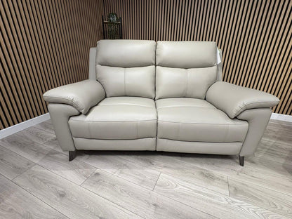 Furniture Village PANACHE Style Leather 3 + 2 Seater Power Recliner Sofa Set