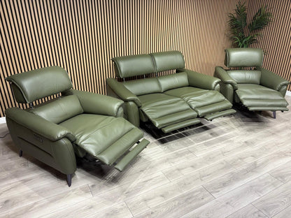 Furniture Village JUDE Style Leather 2 Seater Sofa + 2 x Armchairs - RRP £6,485