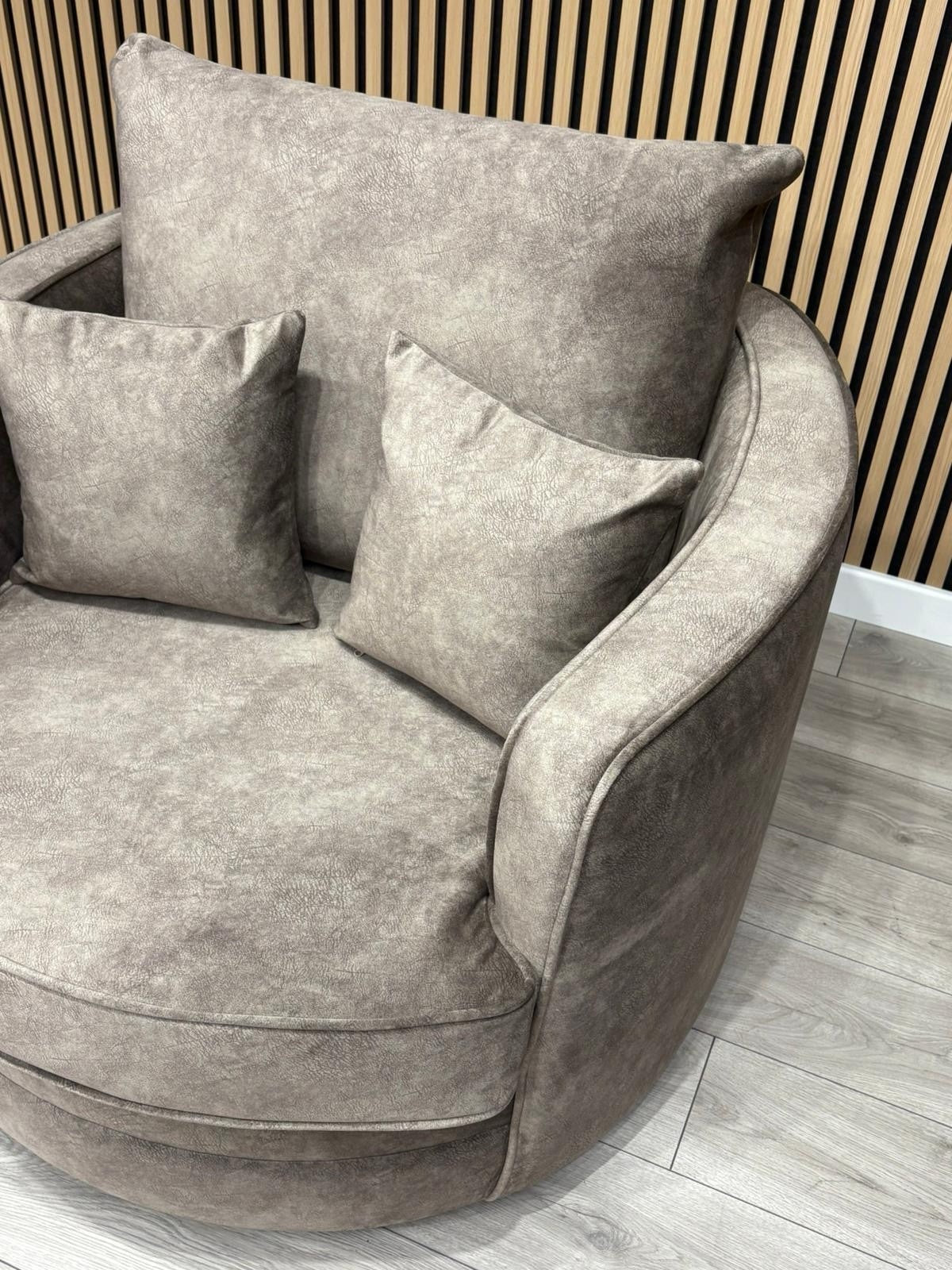DFS - CHERISHED Style Fabric Swivel Armchair, Formal Back - RRP £949