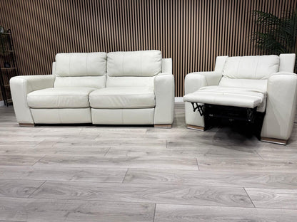 ScS Sisi Italia LUCCA Leather Power Recliner Sofa + Armchair Set - RRP £4298
