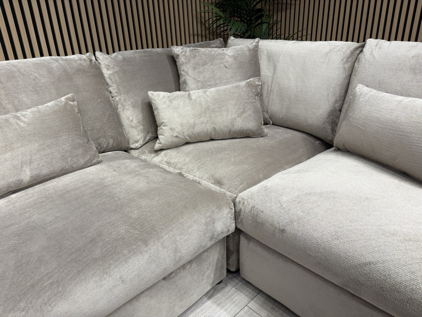 Sofology MARBLE ARCH Style Fabric RHF Corner Sofa, Beige - RRP £3,599