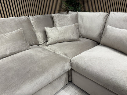 Sofology MARBLE ARCH Style Fabric RHF Corner Sofa, Mocha - RRP £3,599