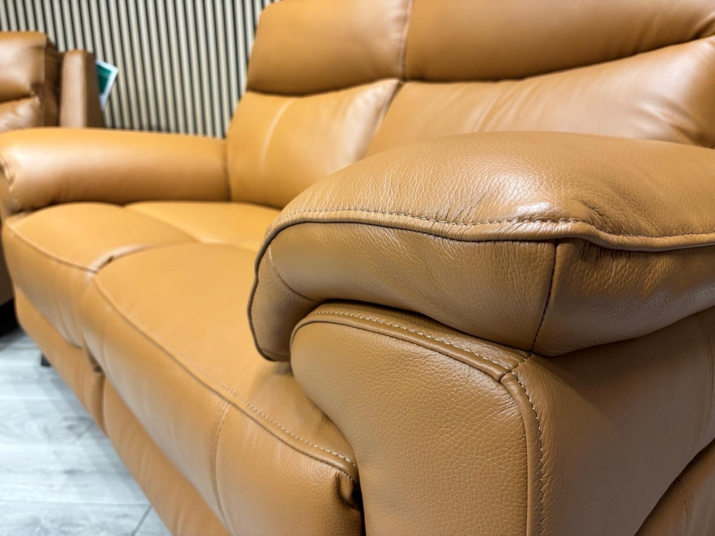 Furniture Village PANACHE Style Leather 3 + 2 Seater Power Recliner Sofa Set