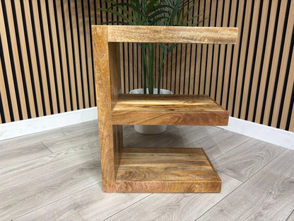 NEXT Sample - Cuba Mango Wood E Shape Shelving Unit - RRP: £459