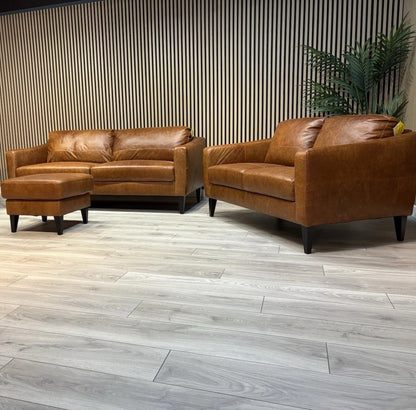 John Lewis BAILEY Style Leather 3 + 2 Seater Sofa Set - RRP £3978