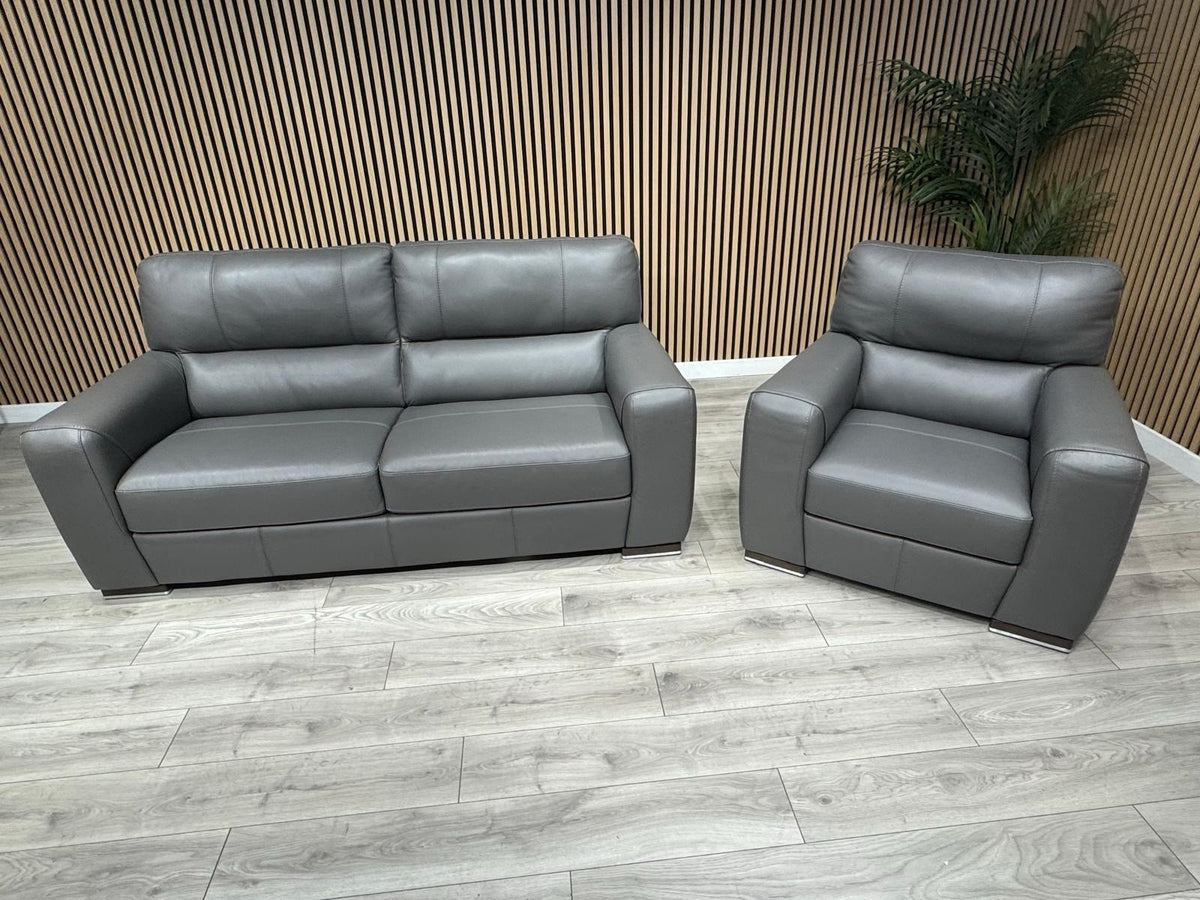 ScS - Sisi Italia LUCCA Leather 3 Seater Sofa + Armchair Set - RRP £3898