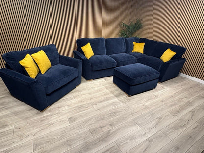 Furniture Village New Legend Corner + Footstool + Love Chair Set