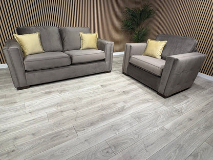 NEXT Sample Fabric 3 Seater Sofa + Love Chair Set - RRP £2498