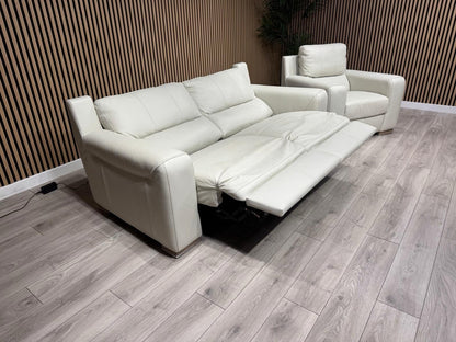 ScS Sisi Italia LUCCA Leather Power Recliner Sofa + Armchair Set - RRP £4298