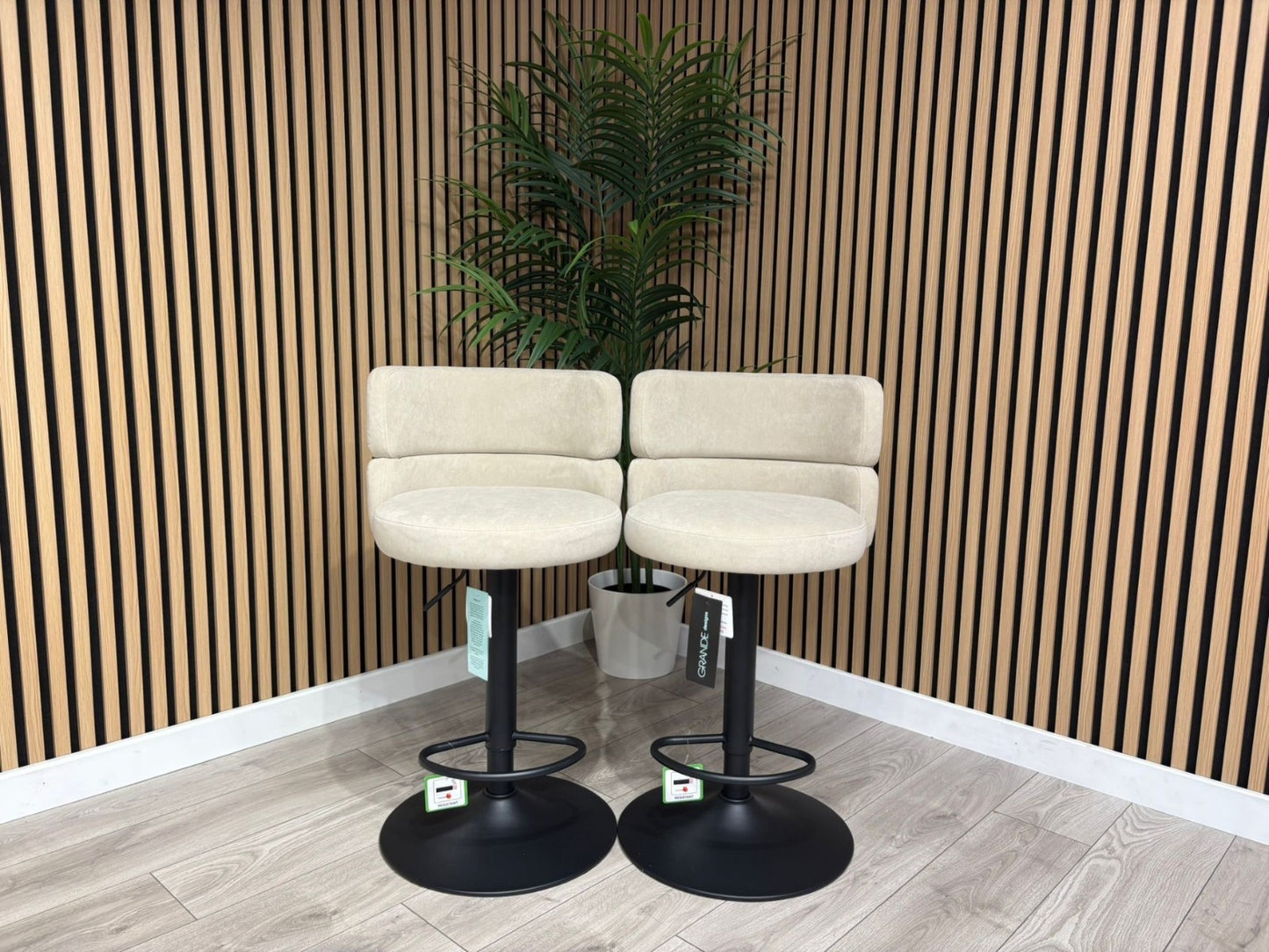 NEXT Sample - Brushed Velvet Cream Bar Stool