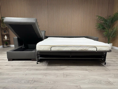 F.V Nicoletti Alcova 3 Seater Leather Sofa Bed with Storage Chaise RRP £4495