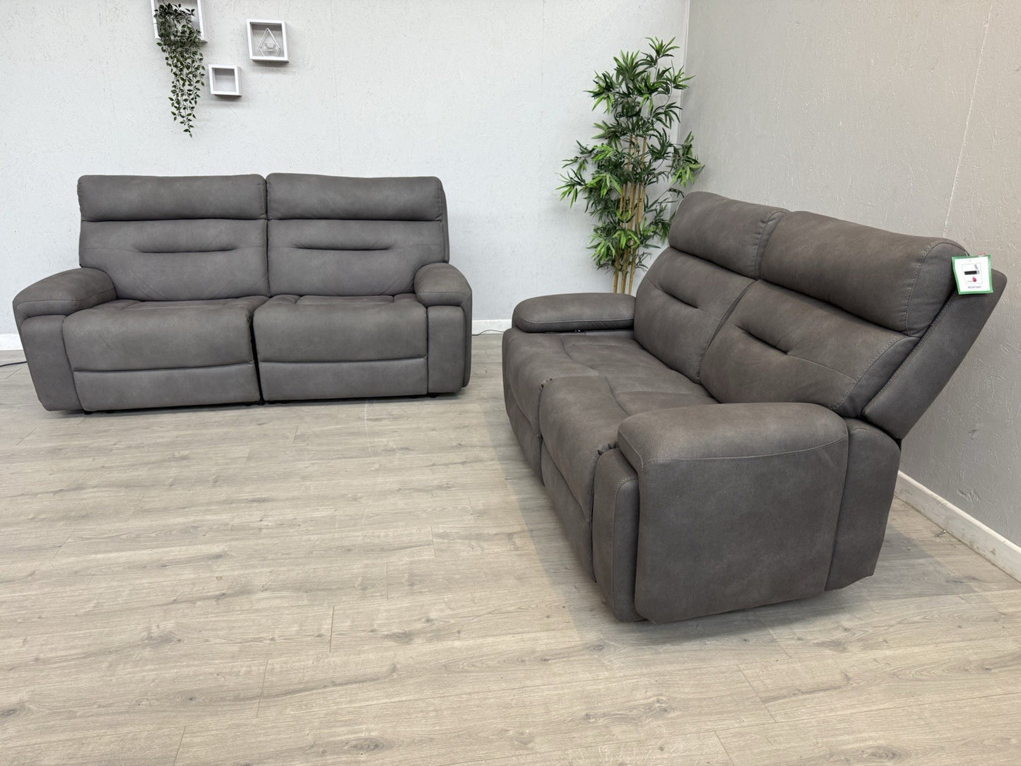 Furniture Village CINEMAX 3 Seater + 2 Seater Power Recliner Media Sofa Set.
