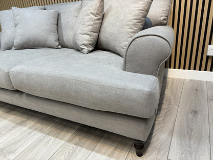 Laura Ashley LYNDEN Style Fabric 3 Seater + 2 Seater Sofa Set, Grey - RRP £2,500