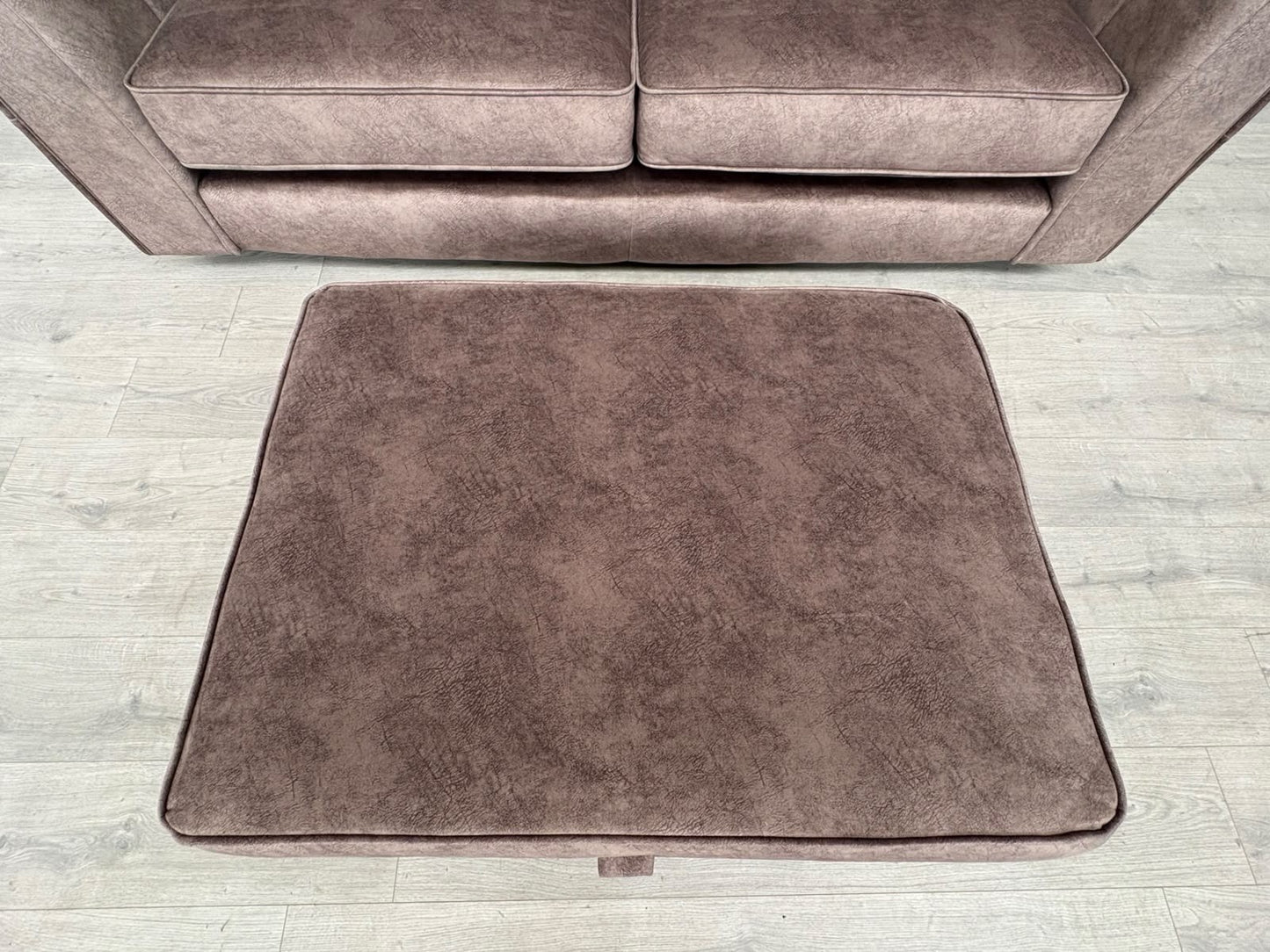 F.V MARIAH 3 Seater Fabric Classic Back Sofa + Storage Footstool - RRP £2590