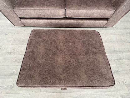 F.V MARIAH 3 Seater Fabric Classic Back Sofa + Storage Footstool - RRP £2590