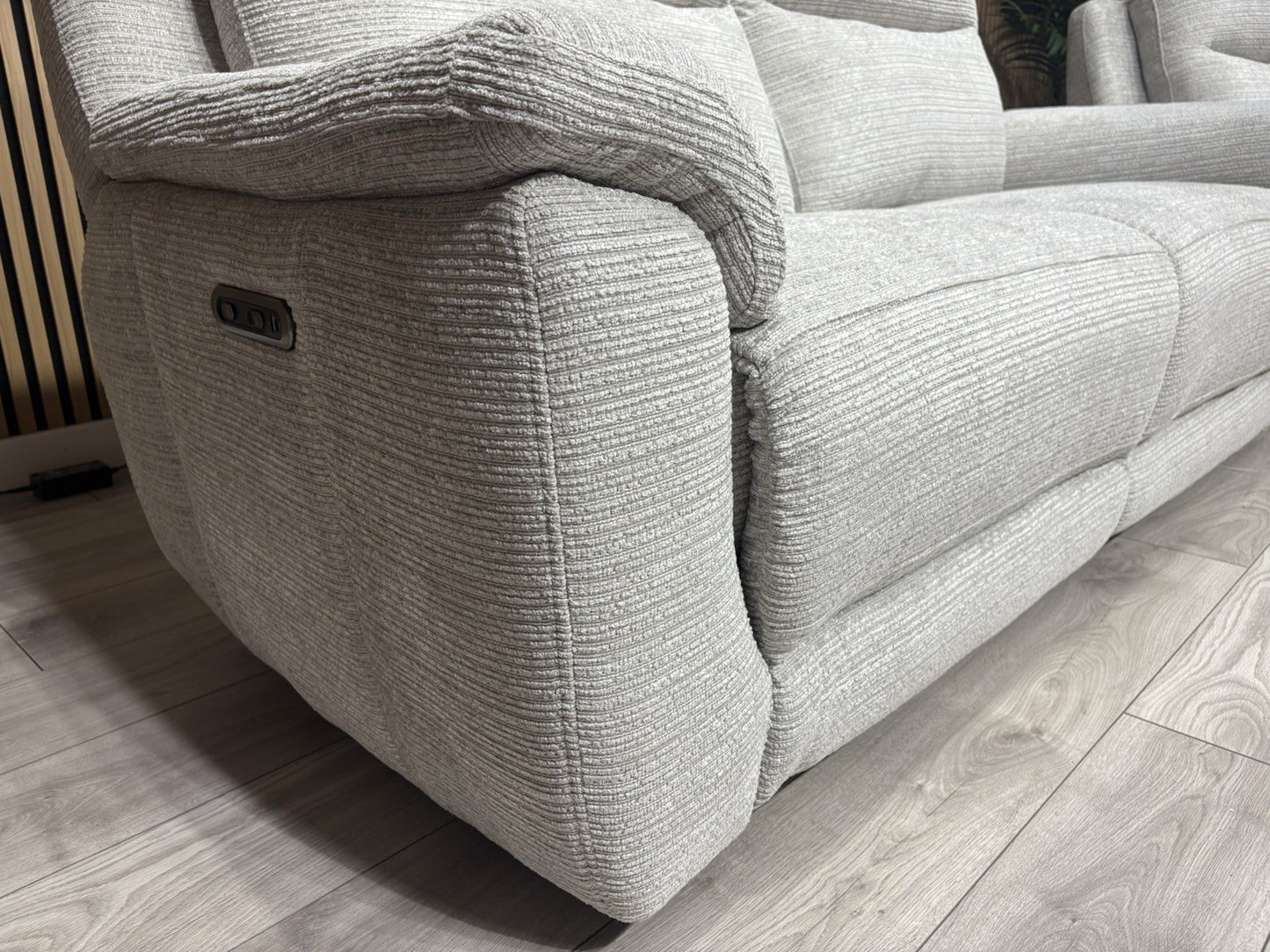 NAVONA 3 Seater + 2 Seater Fabric Sofa Set, Power Recliners - RRP £3,298