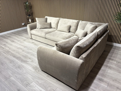 Sofology MARBLE ARCH Style Fabric RHF Corner Sofa, Mocha - RRP £3,599