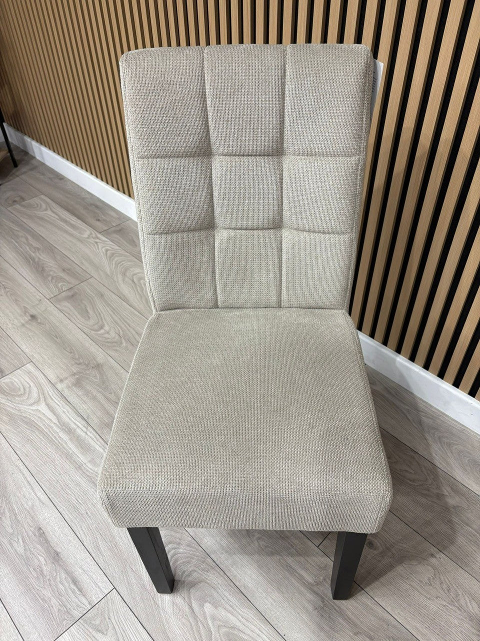NEXT Sample - Flax Waffle Natural Fabric Dining Chairs