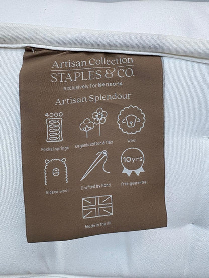 Staples and Co Artisan SPLENDOUR 4ft 6 Double Mattress, Firm - RRP £1,099