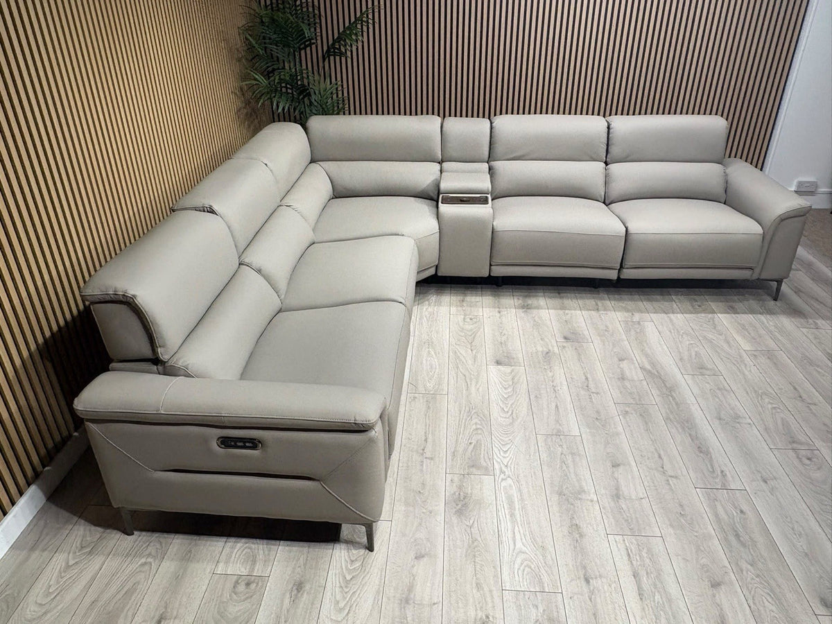 Sofology Sample San Antonio Leather Power Recliner Corner + Console - RRP £4695