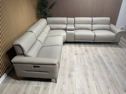 Sofology Sample San Antonio Leather Power Recliner Corner + Console - RRP £4695