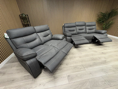 DFS Eiger Style Fabric 3+2 Seater Power Sofa Set RRP £2788