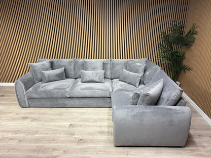 Sofology MARBLE ARCH Style Fabric RHF Corner Sofa, Grey - RRP £3,599