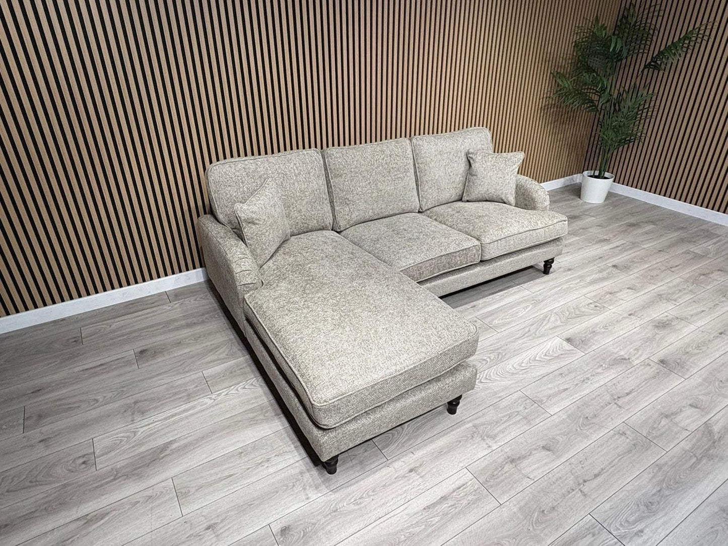Laura Ashley LYNDEN Style Fabric 3 Seater LHF Chaise Corner Sofa - RRP £2625