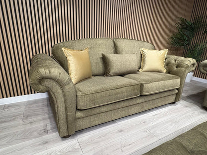 A&J Victoria Fabric 3 Seater Sofa + Love Chair + Footstool Set - RRP £4897