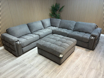 DFS - MAVAM Modular Premium Fabric 2 Corner 2 Sofa + Footstool - RRP £3499