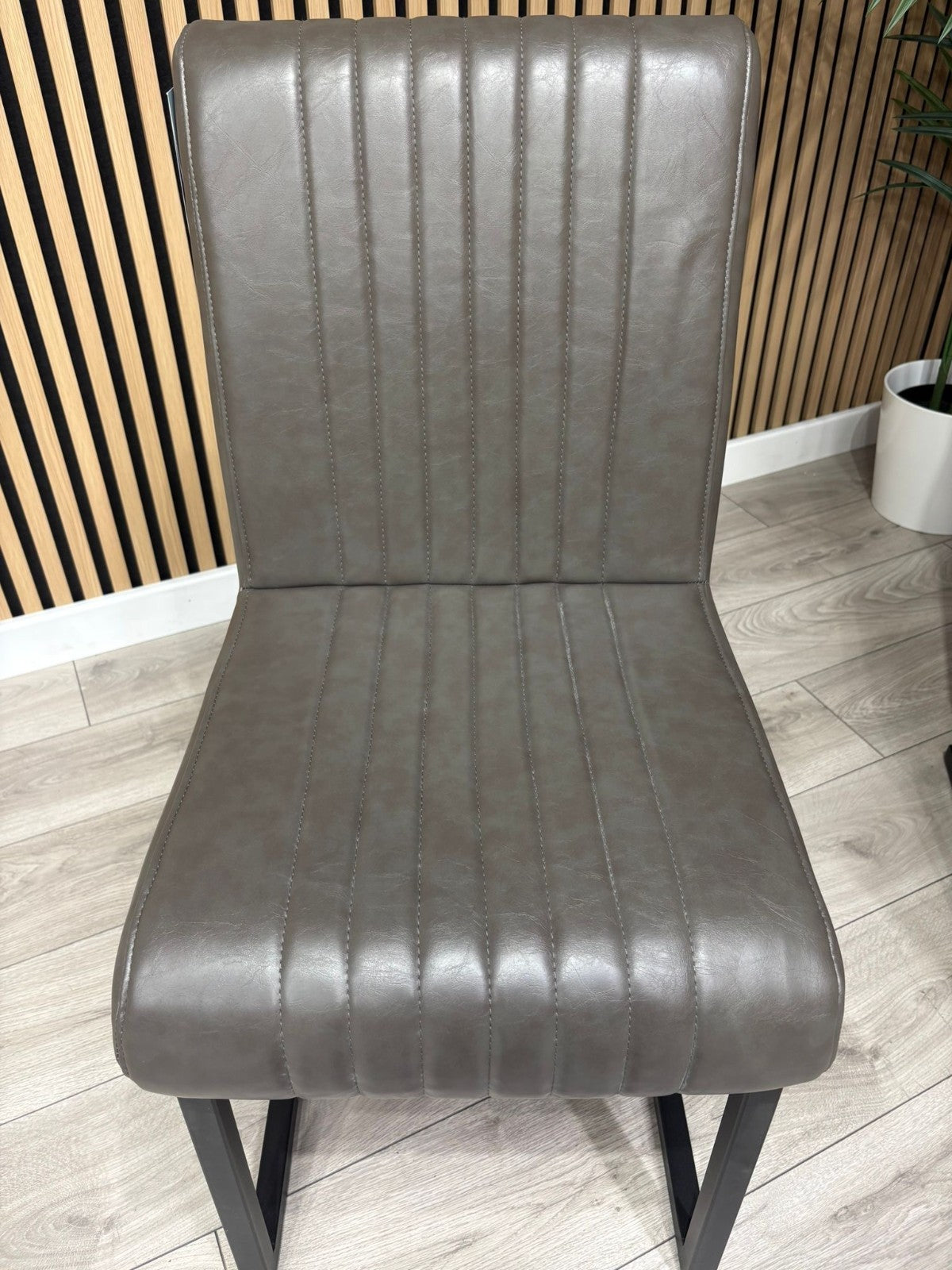 NEXT Sample - RIGA Industrial leather dining chairs