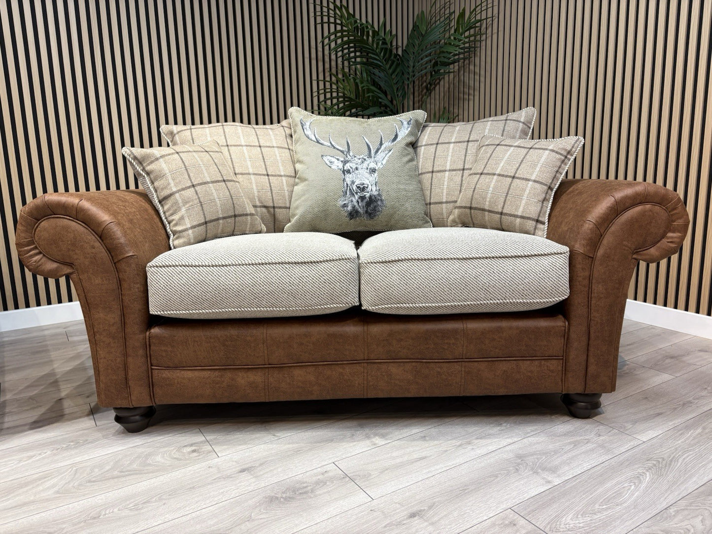 DARWIN Fabric Scatter Back 3 Seater + 2 Seater Sofa Set - RRP £2,598