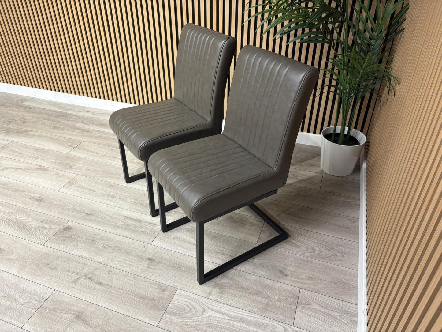 NEXT Sample - RIGA Industrial leather dining chairs