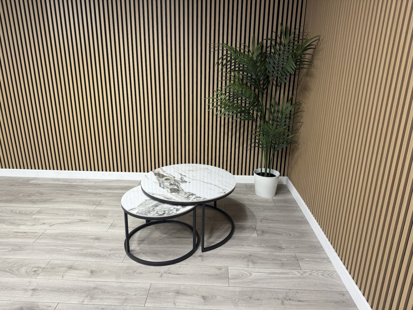 Furniture Village - Yoyo Nest Of Round Coffee Tables, White  - RRP £569