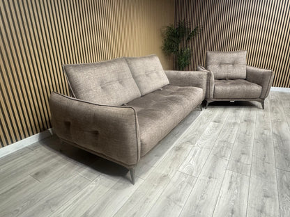 SCS Ostellato Fabric 3 Seater Sofa + Armchair, Adjustable Back Rests - RRP £2098