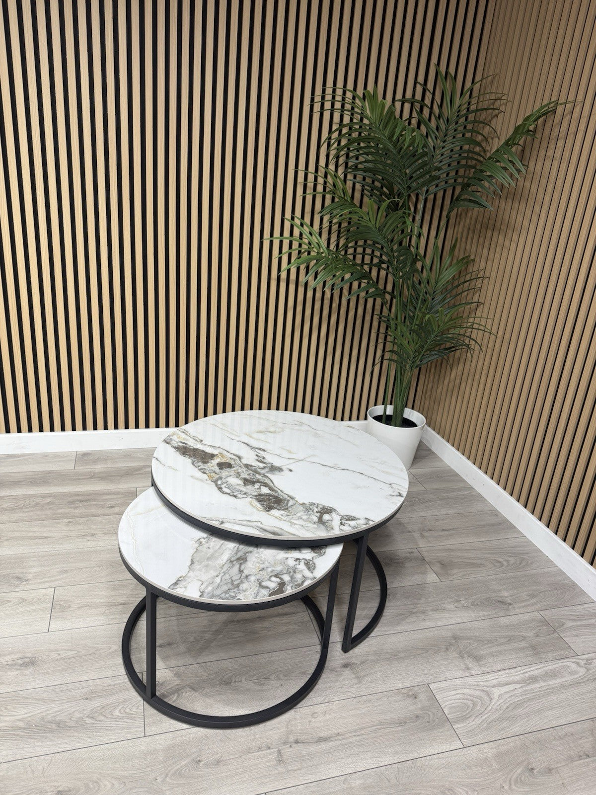Furniture Village - Yoyo Nest Of Round Coffee Tables, White  - RRP £569