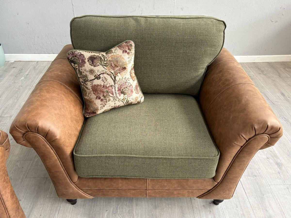 CHATSWORTH Farmhouse Style Fabric 3 Seater Sofa + Armchair Set RRP £3390