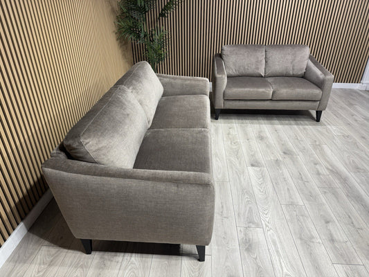 John Lewis BAILEY Style Fabric 3 Seater + 2 Seater Sofa Set, Stone - RRP £2,978