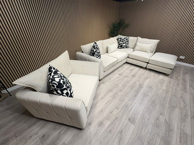 F.V Mariah Style Corner Sofa & Love Chair - Different Combinations Available