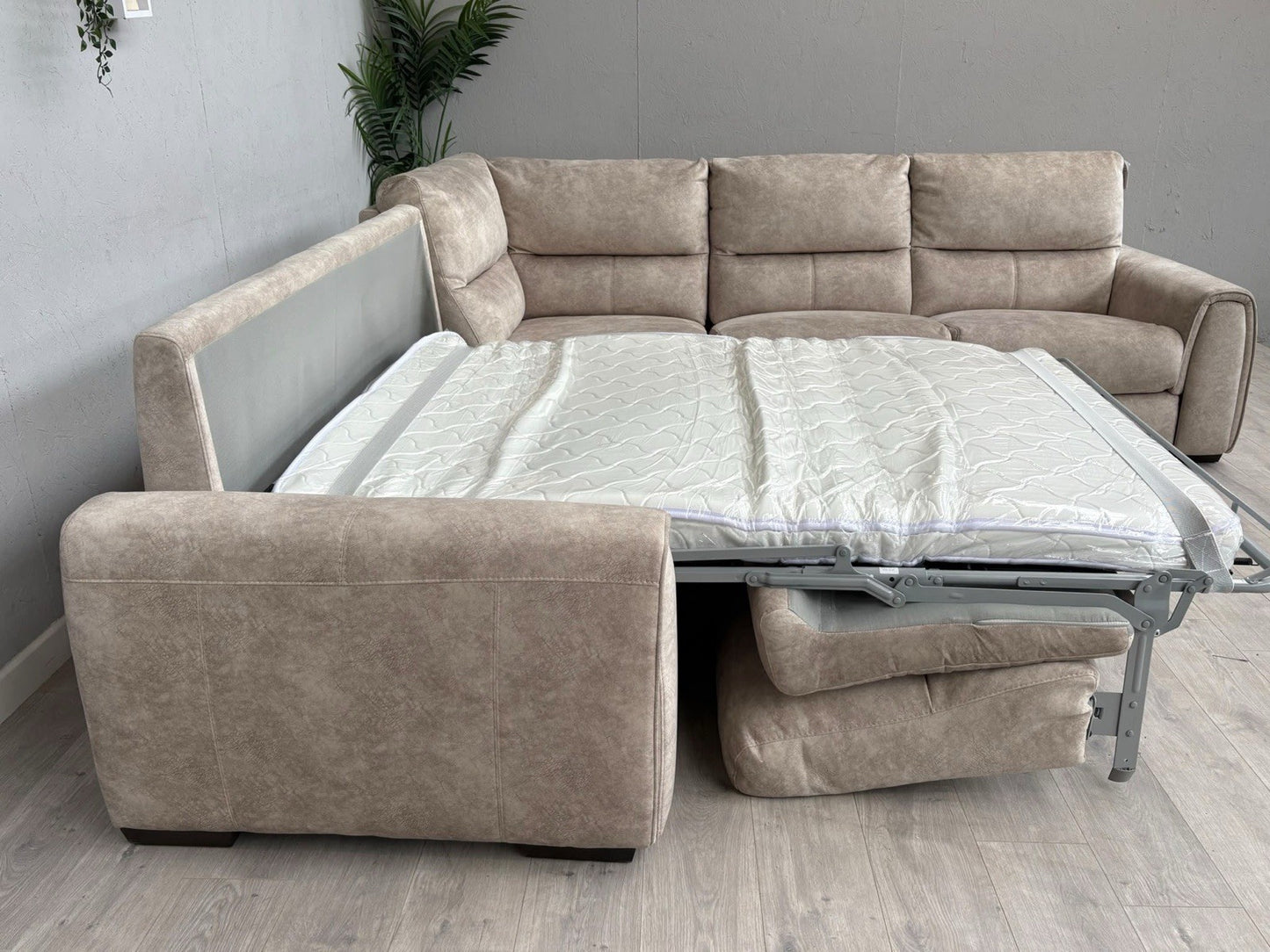 Furniture Village FLEX Fabric Large LHF Corner Sofa Bed, Storage Arms, RRP £2945
