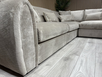 Sofology MARBLE ARCH Style Fabric RHF Corner Sofa, Mocha - RRP £3,599