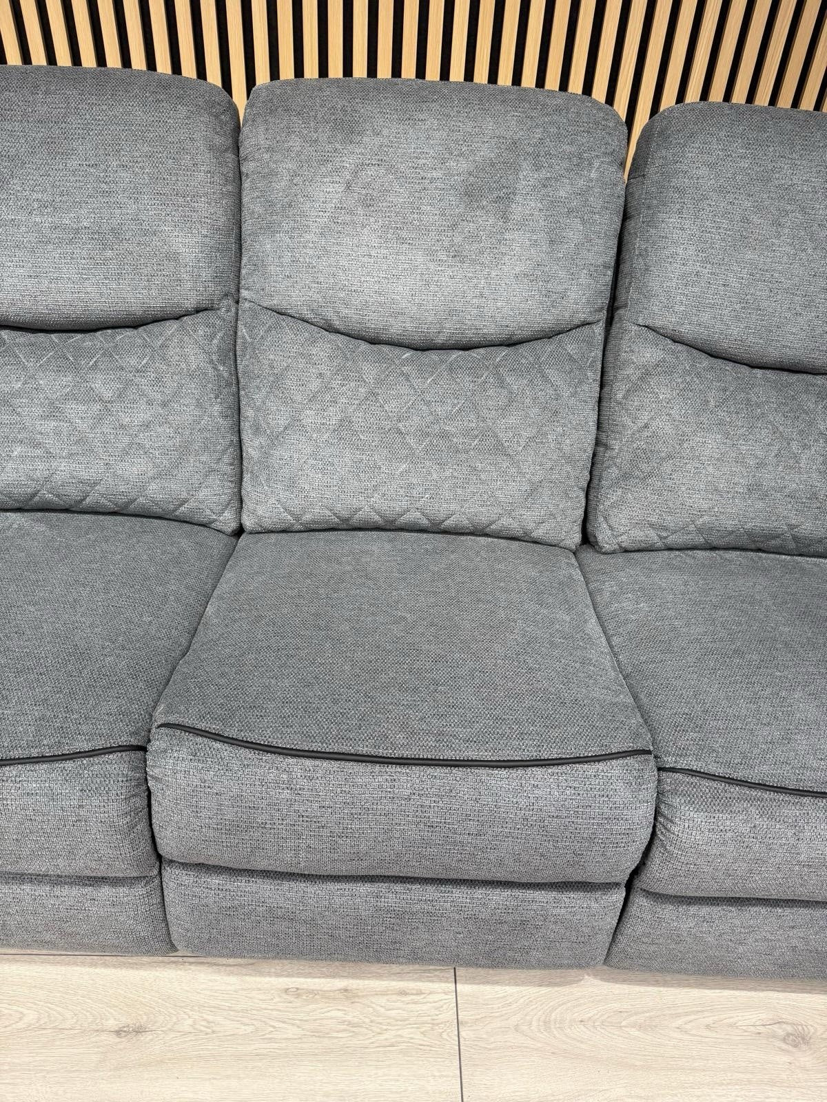 Very Myra 3 Seater Fabric Manual Recliner Sofa Grey