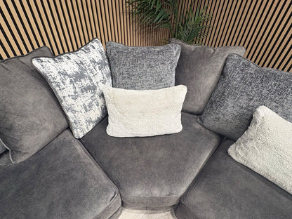 Furniture Village Aura Classic Back RHF Corner Sofa + Love Chair, RRP £4840