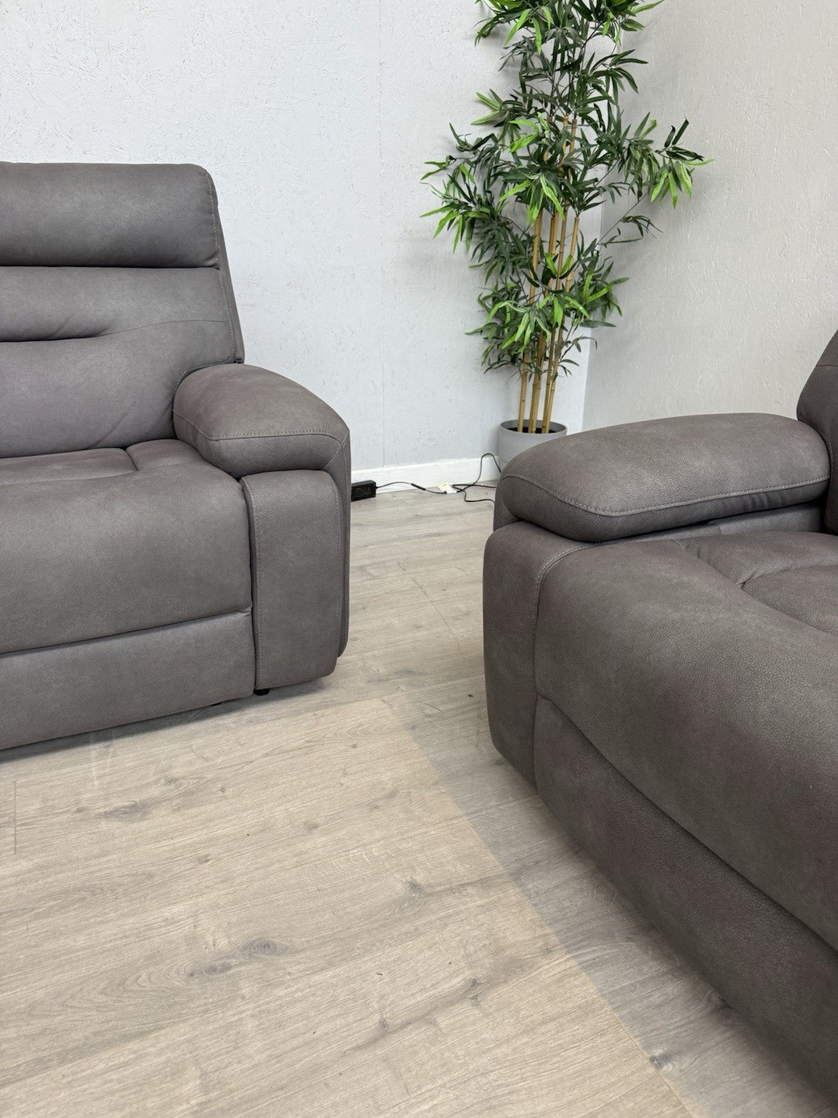 Furniture Village CINEMAX 3 Seater + 2 Seater Power Recliner Media Sofa Set.